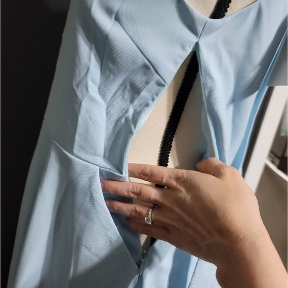 Lucy Paris Blue Sleeveless Fit-and-flare Dress Size Small US 4/6 - Picture 11 of 11